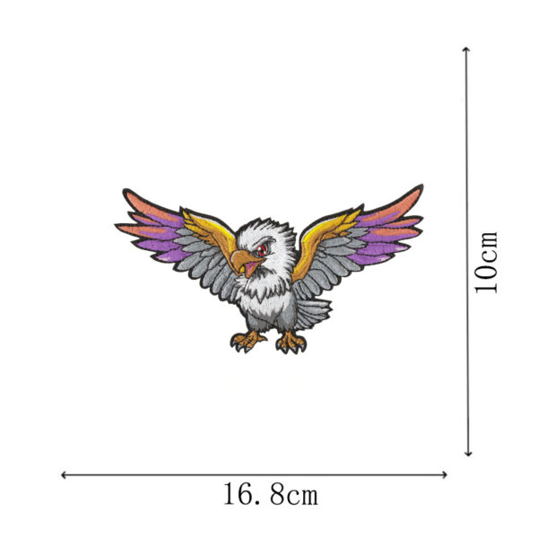 Wholesale Large Double-Gun Eagle Motorcycle Rider Suit Embroidery Patch DIY Handmade Premium Badge Embroidery Label Hand-sewn Adhesive Backing