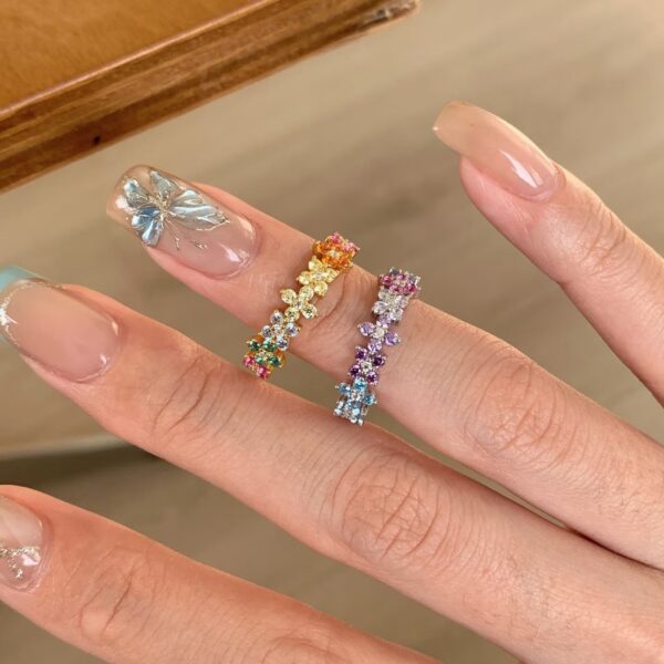 Wholesale Zircon Flower Ring