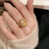 Wholesale Goddess Mother of pearl relief ring