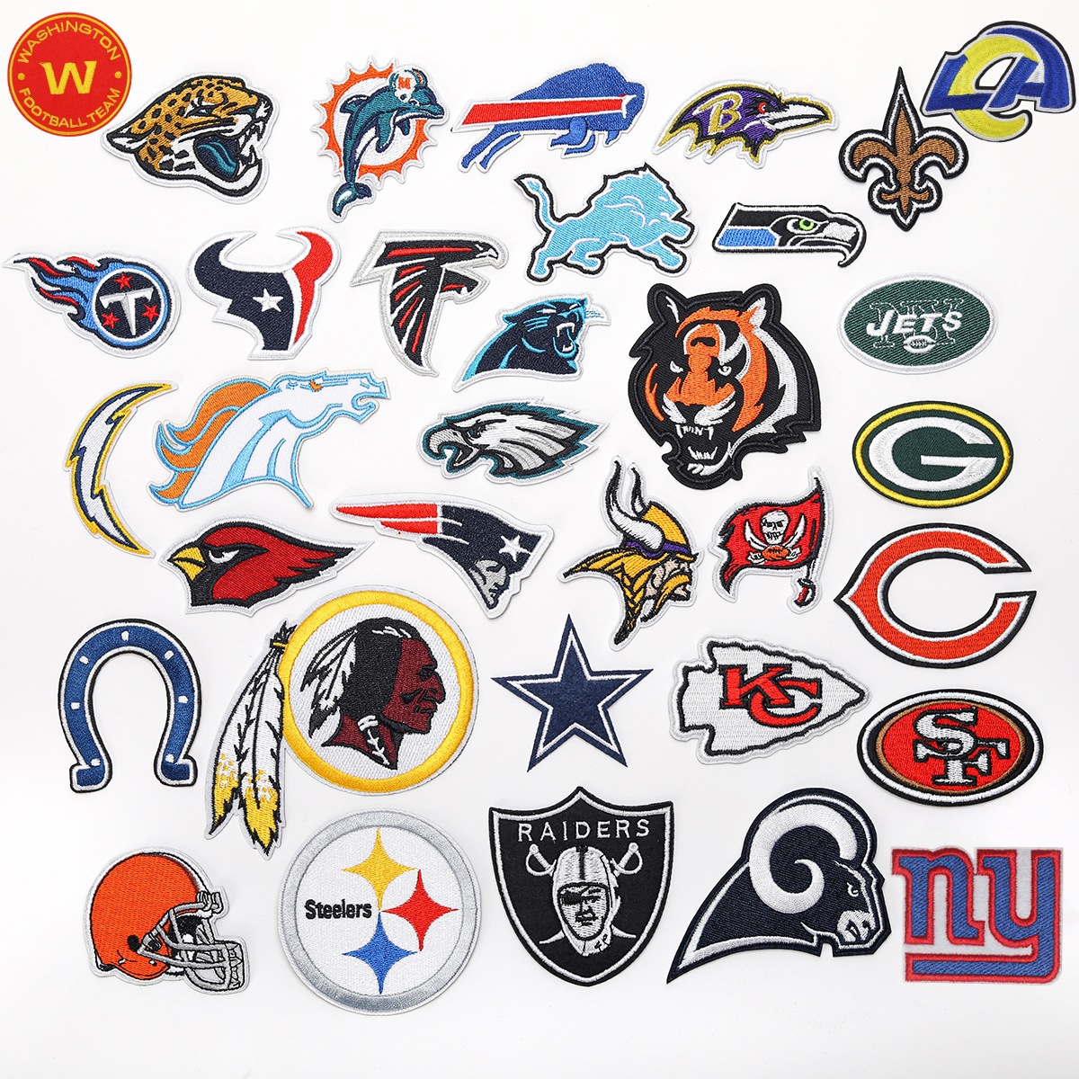 Wholesale Ball srts team emblem embroidery DIY Patches