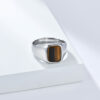 O1CN01eBGfUu2860qzQE0lu_2816597882-0-cib Wholesale Smooth black stone tiger eye gemstone titanium steel ring