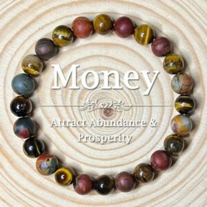 Tiger eye stone + agate bracelet