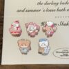 Wholesale 10pcs baking bread cartoon cat relief acrylic beads