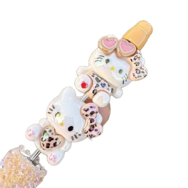 Wholesale 10pcs 26mm leopard print cartoon cat acrylic beads