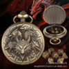 Wholesale 6MM embossed dragon metal mini dice pocket watch