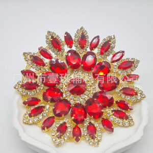 Big red on gold background