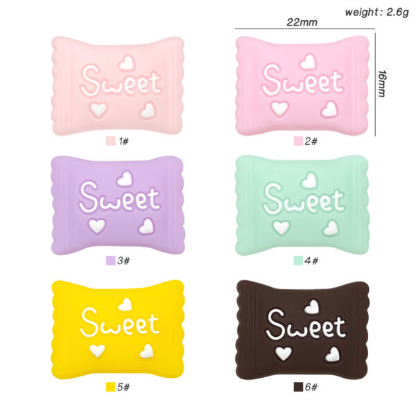 Wholesale 10pcs Manufacturer Supplies Silicone Teething Beads, Food Grade Silicone Candy Beads, DIY Jewelry Accessories