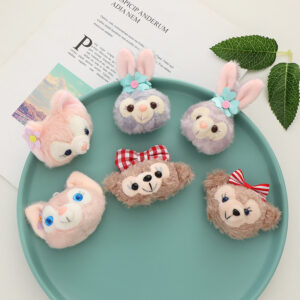 Wholesale Cartoon plush doll head doll cute rabbit bear brooch OLY Exclusive