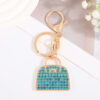 Wholesale Creative handbag cartoon inlaid with rhinestones Metal Keychain