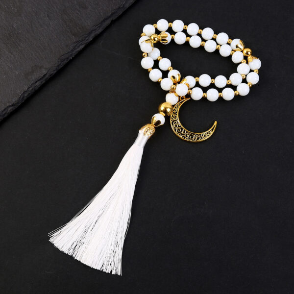 Wholesale 12mm beaded prayer bead tassel moon prayer bracelet