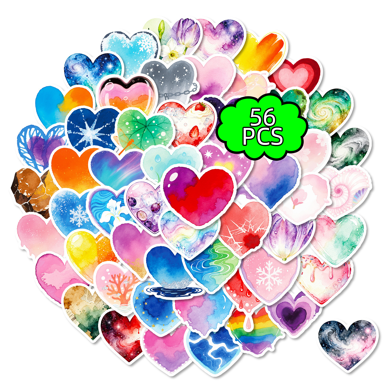 Wholesale Watercolor Heart Valentine's Day Stickers