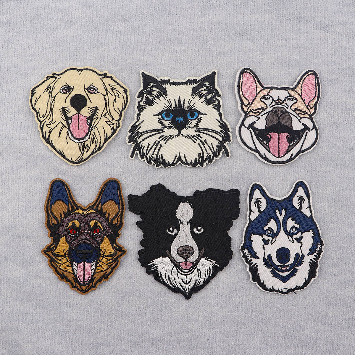 Wholesale New pet dog cartoon embroidery cloth patch cute pet animation hot melt adhesive cloth
