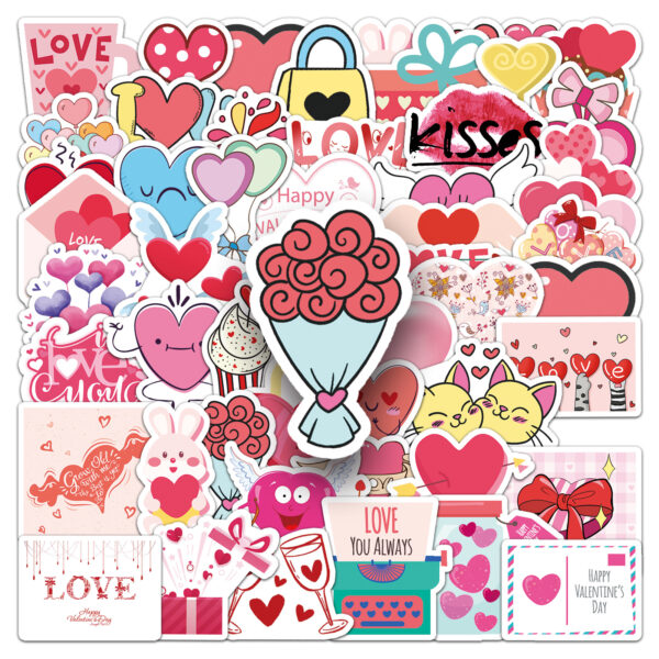 O1CN01eGbVqf1RpmusOHPs3_2208313592161-0-cib Wholesale Valentine's Day Colorful Love Waterproof Vinyl Stickers
