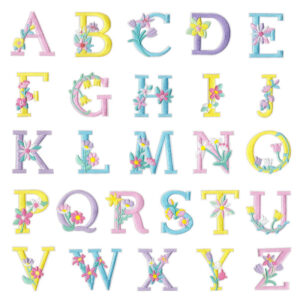 O1CN01eHMq5v1kzNyW0sXf5_1703404754-0-cib Wholesale Cartoon 26 Flower Letter Fabric Patch Graduation Cap Embroidery Patch