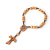 Wholesale Wooden cross woven rope pine bead 8mm prayer bead bracelet