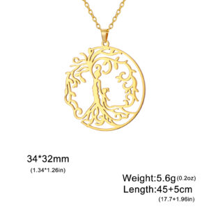 Mother + daughter (thin chain) gold