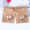 Wholesale Butterfly Necklace Magnet Stone Attracting Bff Alloy Dripping Oil