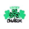 Wholesale 20pcs Cartoon Four Leaf Clover St. Patrick's Day Decoration Highland Cow Silicone Beads