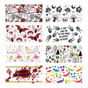 Wholesale Uv Transfer Sticker Glass Cup Crystal Label Crystal Sticker 16OZ UV DTF WRAPS