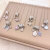 Wholesale Square Ice Cream Color Necklace Luxury Micro-Paved Zircon Temperament Accessory
