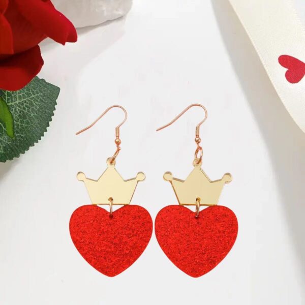 Wholesale Valentine's Day sweet love earrings earrings peach heart earrings jewelry ladies