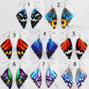 Wholesale Butterfly Wing Earrings, Eco-Friendly Leather Earrings