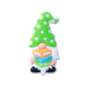 Green Gnome Holding Book