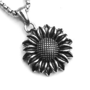 Sunflower + stainless steel chain