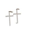 Wholesale Diamond and pearl cross Easter earrings