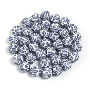 Snow leopard / Diameter 15mm, aperture 2.4mm, 5 pieces/pack