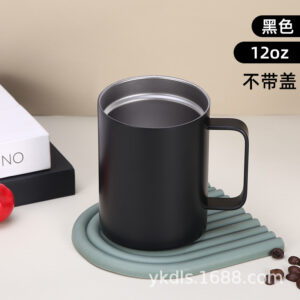 12oz black stainless steel insulated mug (without lid) / 12oz or 360ml.20oz or 600ml