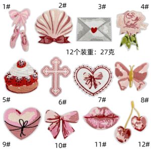 Girls cloth stickers 12 pieces