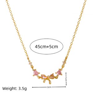 Golden bow-necklace