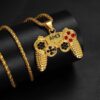 Wholesale Diamond encrusted game console controller necklace