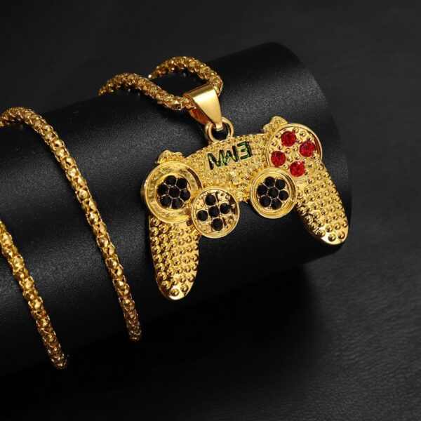 Wholesale Diamond encrusted game console controller necklace
