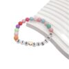 Wholesale Rainbow letter colored sliced soft ceramic bracelet