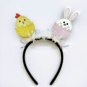 Eggshell chick and rabbit headband