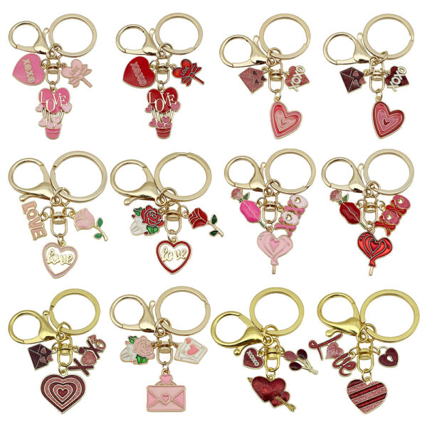 Wholesale Valentine's Day LOVE Love Candy Rose Keychain