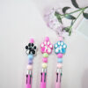 Wholesale Random 100pcs cute colorful dog paw focal beads