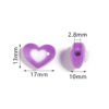 Wholesale 10pcs Jelly colored double-layer heart-shaped acrylic beads