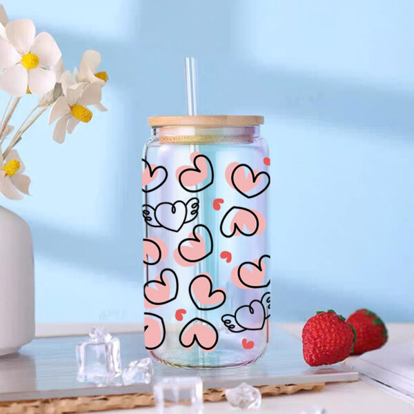 Wholesale UV Transfer Paste Glass Crystal Label Crystal Paste Cross-border Special Paste for 16oz Glass Cup 23cmX11cm