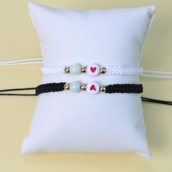O1CN01eZlku31TBbS96fU5U_2200812712344-0-cib Wholesale Personalized Creative Luminous Beads Love Weaving Friendship Couple Card Bracelet