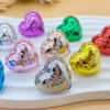 Wholesale Acrylic Uv Plated Metal Christmas Balloon Heart Crystal Beads