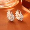 Wholesale Hollow U-shaped Beaded Bag Earrings