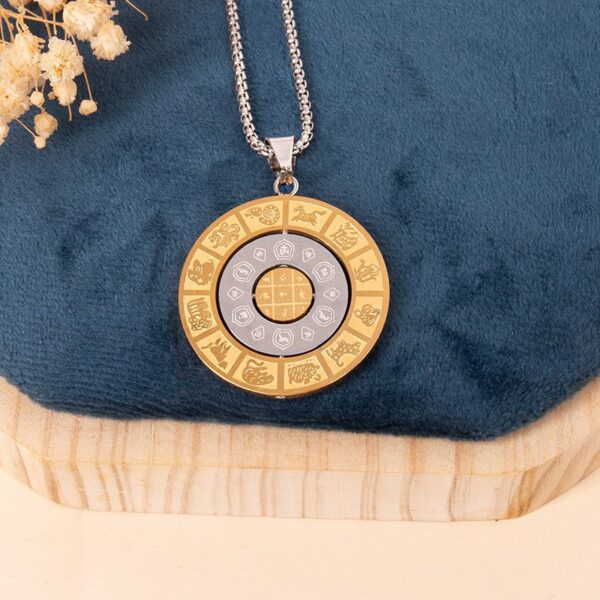 Wholesale Titanium steel pearl necklace with twelve zodiac signs