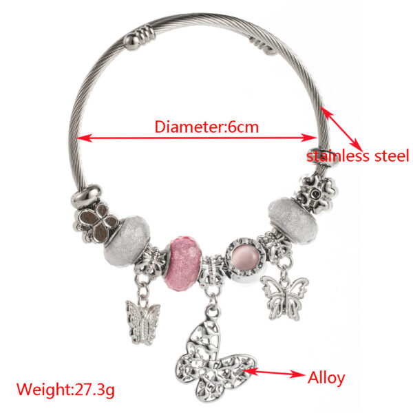 O1CN01efE3tZ2LDsb9HxO2i_2206398079659-0-cib Wholesale Diamond studded bead bear heart-shaped stainless steel bracelet