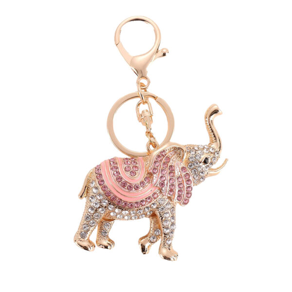 Wholesale Cute Elephant Keychain Pendant Metal Creative Cartoon Gift