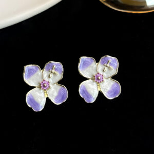 Gradient purple flowers-silver needle