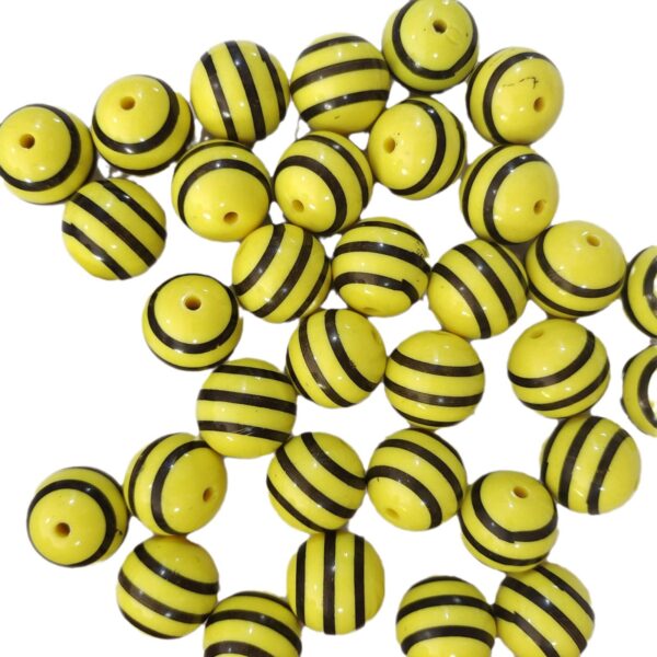 O1CN01ehSgCO1QErIFGIz68_2201245431945-0-cib Wholesale 5pcs 20mm Acrylic Yellow Bee Stripe Print Beads