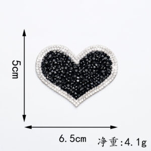 5*6.5cm black big love